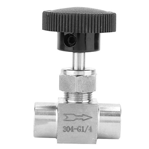 Straight Needle Valve, Edelstahl Ball Valve für Wasser, Gas, Öl und andere Medien, mit BSPP Gewinde für enge Verbindung und Durchflussregelung (1/4)