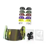 harayaa American Football Visor Face Maske Gesichtsschutz Visor für Erwachsene Jugendfußballhelme, Gold