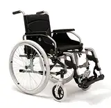 Rollstuhl FabaCare V300, Leichtgewichtrollstuhl mit einstellbarer Sitztiefe bis 52 cm, Faltrollstuhl, sehr viele Einstellungen, faltbar, Transportrollstuhl, Sitzbreite 48 cm