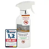 Biodelta Anti Flohspray für Hund Katze - Floh-Ex Umgebungsspray Haustier Hundeflöhe Katzenflöhe bekämpfen bei akutem Befall & präventiv - Flöhe Spray Wohnung Möbel Bett - hochwirksam (500ml)