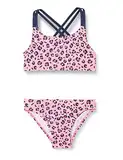 Playshoes Mädchen Uv-schutz Bikini Badeanzug Schwimmanzug Badebekleidung, Pink Leo, 122-128 EU