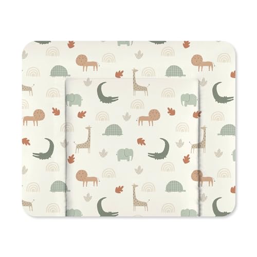 Julius Zöllner Wickelauflage Softy 75x75 cm - Wickelunterlage - wasserdicht und abwischbar - Made in Germany – Oeko-Tex Standard 100 – Wild Friends Allover