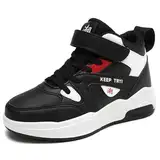 HSNA Basketball-Schuhe für Kinder Turnschuhe Jungen Sneaker Mädchen (Schwarz 34 EU)