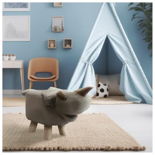 HTI living Hocker für Kinder Tiermotiv Dino Triceratops Sitzhocker Reittier