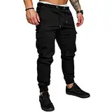 Public Rec Hosen Stoffhose Herren Stretch Hose Herren Indianer Hose Herren Jogginghose Herren Sale Hose Weitem Bein Stoff Hosen Männer Jogginghose Herren Baggy Jogginghose Schwarz XL