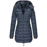 Daunenmantel Damen Mit Kapuze Winterjacke Damen Warm Gefüttert Steppjacke Damen Outdoor Wintermantel Damen Lang Daunenjacke Frauen Zipper Mantel Damen Winter Puffer Skijacke Dicke Steppmantel