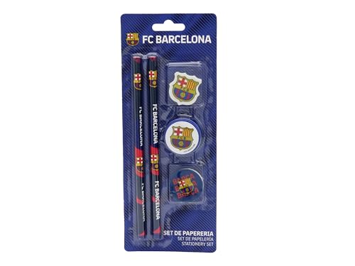 CYPBRANDS FC Barcelona, Schreibwaren-Set, Schulbedarf, Schreiben, Barça, Blau, offizielles Produkt