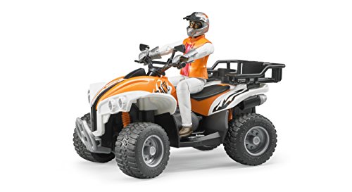 bruder 63000 - Quad mit Fahrer - 1:16 Spielzeug-Figur Mann Mensch Fahrzeug Geländewagen