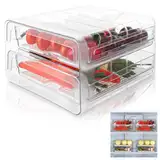 DAJAVE Kühlschrank Organizer Schublade Stapelbar und Wiederverwendbar Aufschnittboxen für Kühlschrank, fridge organizer mit schublade, Kühlschrankorganizer in Familienküche, Grillrestaurant Kein BPA