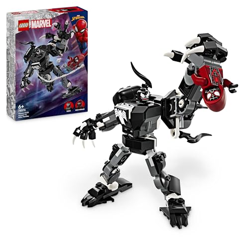 LEGO Marvel Venom Mech vs. Miles Morales, bewegliche Actionfiguren für Kinder, Spider-Man-Set mit Mini-Figuren für Superhelden-Duelle, Spielzeug-Geschenk für Jungen und Mädchen ab 6 Jahren 76276