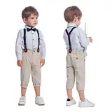 Gajaous Baby Jungen Taufanzug Gentleman Bekleidungssets Kleinkind Jungen Langarm Krawatte Hochzeit Anzug für Frühling Herbst