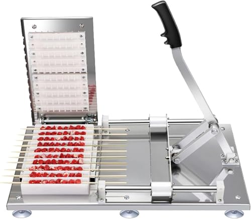 Kebab-Making-Box, 10-Loch-Edelstahl-Kebab-Maker mit 100 Bambusstäbchen, zum Grillen eines Kebab-Making-Kits