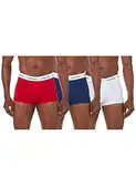 Calvin Klein Herren Boxershorts, 3 Stück Low Rise Trunk,Blau, Rot, Weiß,L