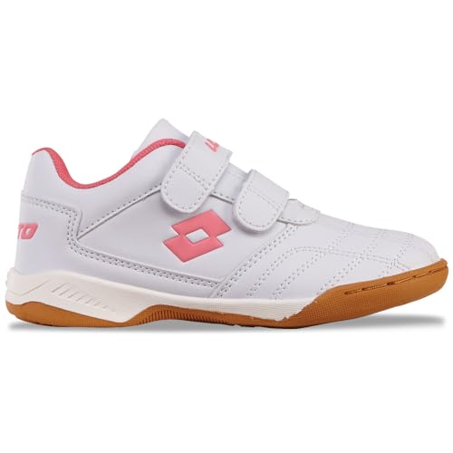 Lotto Pacer T Unisex Kids Sneaker, White/FR.PINK, 37 EU