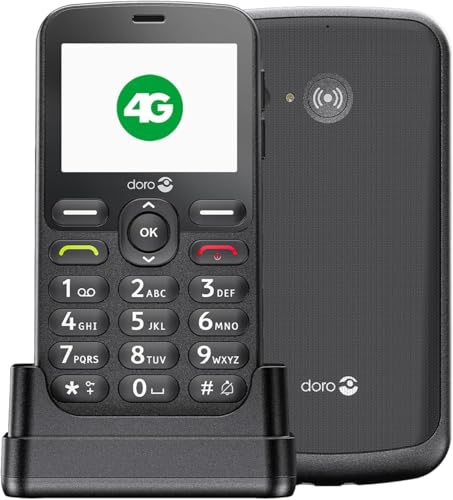 Doro 1880, Seniorenhandy ohne Vertrag, Einfaches Mobiltelefon mit großen Tasten und Notruffunktion