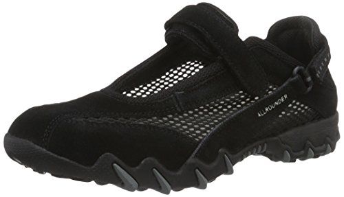 Allrounder by Mephisto NIRO Outdoor Fitnessschuhe Damen, Schwarz (Black/Black Coresuede N 84/O.Mesh 84), 39.5 EU