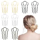 Giantree 8 Stück Haarkamm Zum Stecken, Steckkamm Metall Seitenkämme Haar Gabel Clip Haargabel Haarkamm Haarschmuck Haarspangen Haarseitenkämme Haarknoten Zubehör für Hochsteckfrisuren