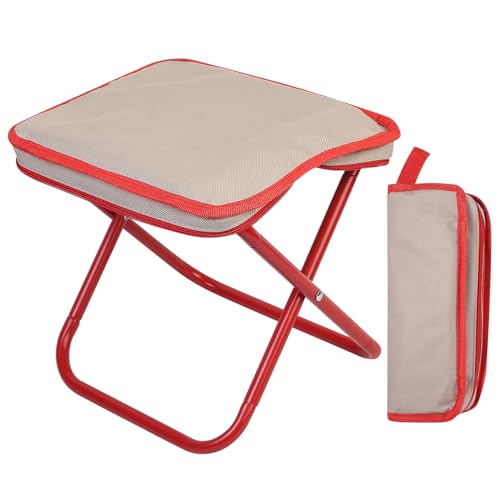 Campinghocker Faltbarer Camping Hocker Tragbarer Klapphocker, 25 cm Höhe Mini Sitzhocker Klappbarer, Kleiner Leicht Falthocker Stool Campingstuhl für Reisen Outdoor Wandern Garten Strand Angelhocker