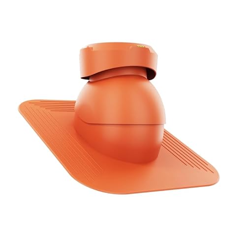 KRONO-PLAST Kanalisationsschacht dichter Dachdurchgang 110 für Bitumenschindel Doppelrömer Dachziegel Lüfter Dachlüfter (Naturrot Ral 8004)