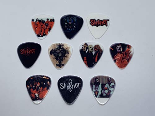 SLIPKNOT Gitarrenplektren-Set (10 Plektren / 10 verschiedene Designs)