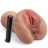 Realistische Masturbator, Mastubrator Mann Sex Spielzeug Pussy Taschenmuschi Realistisch Groß mit 3D Vagina Klitoris Anal Erotik Sexspielzeug für Männer Masturbieren Mann (Elektrischer Masturbator)
