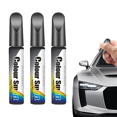 Zonoori 3 Stück Lackstift Auto, Lackstift Grau Metallic, Lackstift Grau für Auto Kratzer