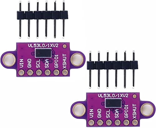 DUBEUYEW VL53L0X Time-of-Flight Entfernungssensor Flugmessung ToF Laser Range Finder 940nm Laser Detect Modul für Arduino (2PCS)