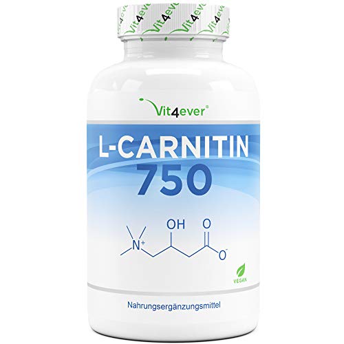 L-Carnitin - 180 vegane Kapseln - Hochdosiert mit 3000 mg pro Tagesportion - Premium: 100% L-Carnitin Tartrat ohne Zusätze - Laborgeprüft