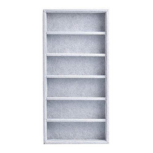 Gcroet 6 Slot Brille anzeigen Box, Brille Organizer Sorting Box, Sonnenbrillen Brillen-Speicher-Fall, Brillen Storage Rack-Halter-Behälter, Schmuckuhren Show Case-Anzeigen-Behälter-Standplatz-Grau