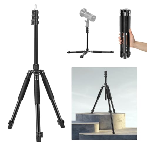 NEEWER Fotografie Licht Stand, 1.5-6.4ft/47-195cm Aluminium Reversible Studio Beleuchtung Stativ, Portable Telefon Video Stand w/ 1/4" Schraube für Strobe Licht Kamera Softbox, 6.6lb/3kg Last, ST195
