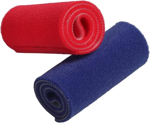 Legion Arms Teamschleifen/Marker, Armbinden, für Airsoft und Paintball, Oberarm, Doppelklett, rot, blau (Teamschleifen rot/blau 2er)