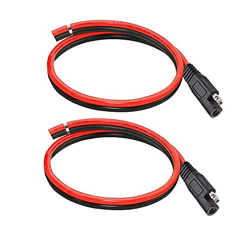 dstfuy SAE Anschluss,SAE Verlängerungskabel,10 AWG Solarpanel SAE Stecker mit 1 FT 2Pin SAE Schnellanschluss für Tender Motorrad Autos Traktor. (2Pack 30CM)