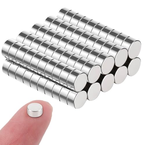 100 Stück Neodym Magnet, Klein Magnete Stark, 4mm x 2mm Extra Stark Neodym Magnete Round, Mini Magnete für Magnettafel, Rund Magnete Kühlschrank zum Basteln, Magneten für Whiteboard, Büro, Fotos