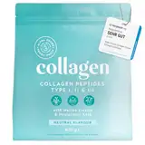 Collagen Pulver [400g] | Premium Kollagen Hydrolysat | Peptide Typ 1, 2 und 3 | Hochdosiert Kollagenpulver mit Hyaluronsäure und Elastin | Geschmacksneutral | in Deutschland hergestellt | Alpha Foods