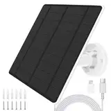 Eufy Security Solarpanel (5W) Kompatibel mit EufyCam, Solarpanel 5V mit USB-C Anschluss, Micro USB Adapter, IP65 Wetterfest für Außenüberwachung und Kamera-Aufladung
