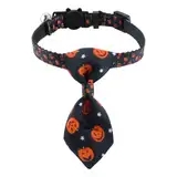 Haustierhalsband, Halloween-Schleife, Katzenhalsband, Schleife, Katzenhalsband mit Hund, Größe S, mittelgroße Hunde, Keramik (Schwarz, M)