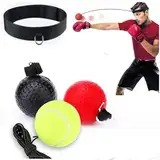 CMDIOINSHOP Boxen Reflexball, Boxbälle mit Kopfband, Praktische Ausbildung im Studio oder im Freien,Agilität, Schlaggeschwindigkeit, für Hand-Augen-Koordinationstraining