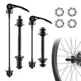 DAAIZIII 1 Paar Fahrrad Hohlwelle Schnellspanner,Schnellspanner Fahrrad,Steckachse Fahrrad,Fahrrad Achse Vorderrad,Fahrrad Achse Hinterrad,Fahrrad Vorderradachse Für 20,22,24,26,28 Zoll Fahrradachsen