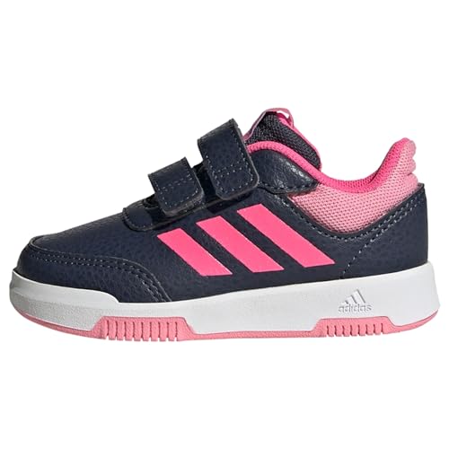 adidas Unisex Baby Tensaur Hook and Loop Shoes Schuhe-Niedrig, Shadow Navy Lucid Pink Bliss Pink, 26 EU