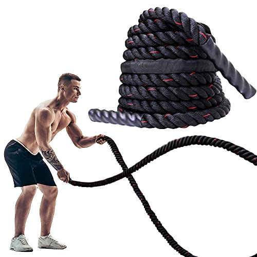 PROIRON 9M/12M Kampfseile, Kampfseil für Fitnesstraining, Fitnessstudio, schwere Übungsseile 38 mm, Wellungsseil für Krafttraining