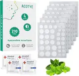 ACOTYE Anti Pickel Patch Pimple Patches mit Teebaumöl, Salicylsäure und Niacinamide, Tag-und Nacht, vier Größen 8 mm, 10 mm, 12 mm, 14 mm (S, stück, 215)