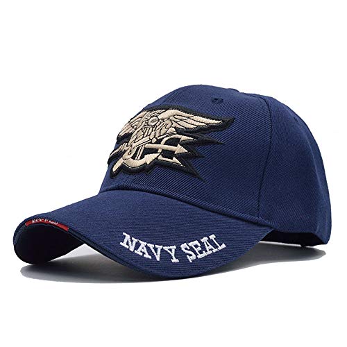 GAOXUQIANG Herren US Navy Baseballkappe Navy Seals Cap Tactical Army Cap Trucker Gorras Snapback Hut für Erwachsene,Navy Blue,L