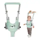 Vicloon Baby Lauflernhilfe Gehhilfe für Baby,Lauflernhilfen Einstellbare mit Sicherheitsverschluss und Magischen Aufklebern, Atmungsaktiv Stehen Gehen Lernen Helfer Walker (Welpe - grün)