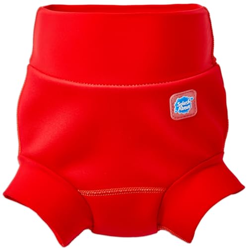 Splash About Unisex Baby Happy and Toddler Swim Nappy, Red, 12-24 Monate