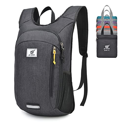 SKYSPER 10L Faltbarer Rucksack Ultraleicht Tagesrucksack Wasserfest Daypack Reiserucksack Wanderrucksack für Wandern Reisen Städtetrips