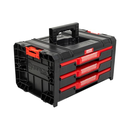 XL Modular Wählbar Werkzeugtrolley, Werkstattkoffer Set, Werkstattwagen Set ausQ-Brick Serie mit viel Zubehör! Der Mobile Alleskönner - Privat & Gewerbe (Schubladen Werkzeugbox Drawer3)