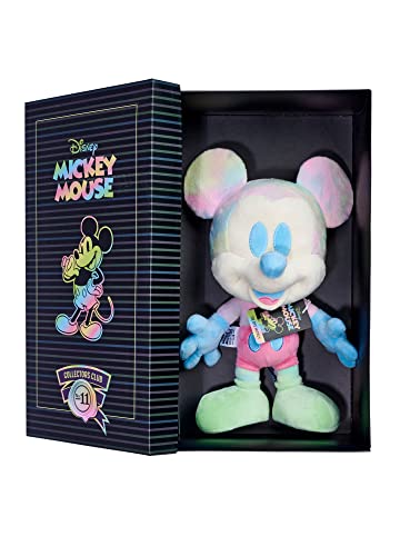 Simba 6315870310 - Disney Tie Dye Mickey Mouse, Sammler Plüschtier in Geschenkbox, Nr. 11 der Kollektion von 12, Amazon Exclusiv, 35cm Plüschfigur, Sammlerstück, ab den ersten Lebensmonaten geeignet