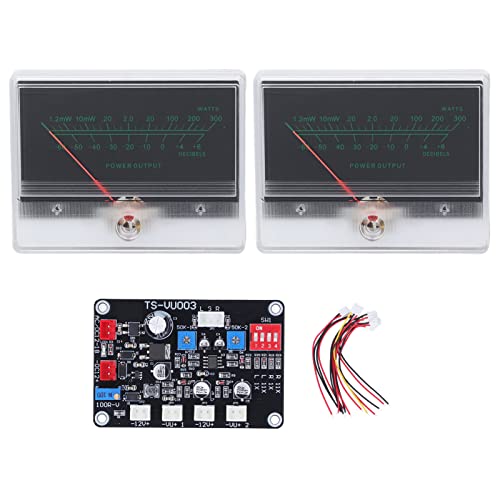 VU-Meter-Treiberplatine – 2-teiliges VU-Meter-Panel-Modul mit Leistungsverstärker DB Meter – einstellbar für DIY-Aufnahmestudio