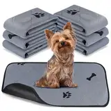 Gimars 6 Stück Welpenunterlagen Waschbar für Hunde 60 x 40 cm Wiederverwendbare Hundetrainingspads Schnell Absorbierend Puppy Pads für Hunde, Katzen, Meerschweinchen