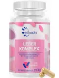 Vihado Leber Komplex PLUS Mariendistel Kapseln hochdosiert - 80% Silymarin, Artischocken, Löwenzahn, Curcuma, Desmodium und Cholin für die Leber Kur, 120 Kapseln